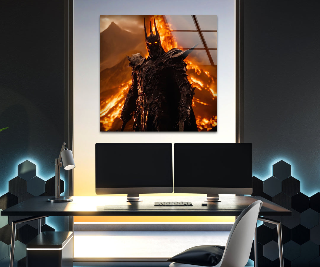 Lord Sauron Lord of The Ring Glass Wall Art glass pictures for Wall, glass prints wall art
