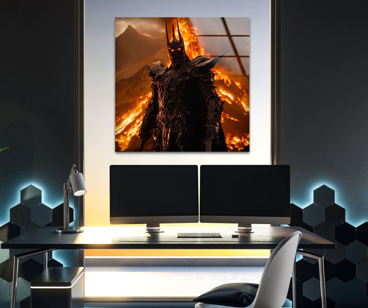 Lord Sauron Lord of The Ring Glass Wall Art glass pictures for Wall, glass prints wall art
