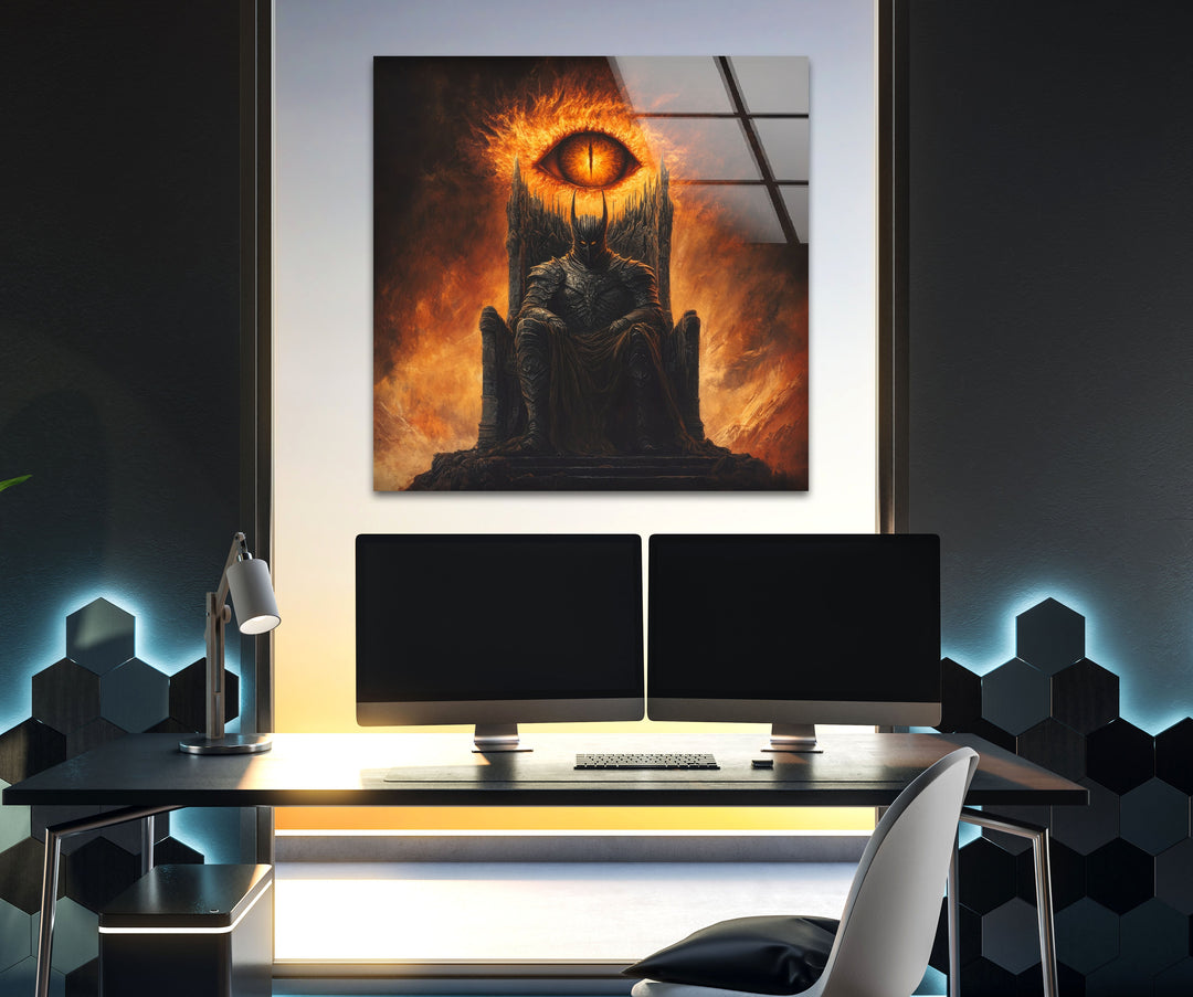 Lord of The Ring Eye of Sauron Glass Wall Art glass photo prints, glass picture prints
