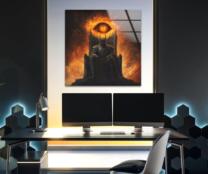 Lord of The Ring Eye of Sauron Glass Wall Art glass photo prints, glass picture prints
