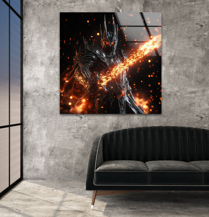 Lord of The Ring Lord Sauron Glass Wall Art print picture on glass, Tempered Glass Wall Art
