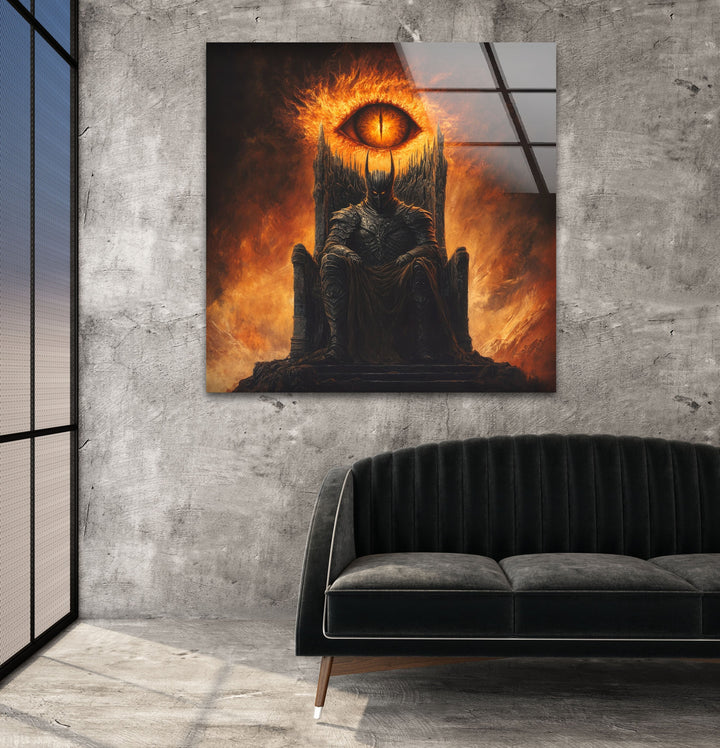 Lord of The Ring Eye of Sauron Glass Wall Art glass pictures for Wall, glass prints wall art
