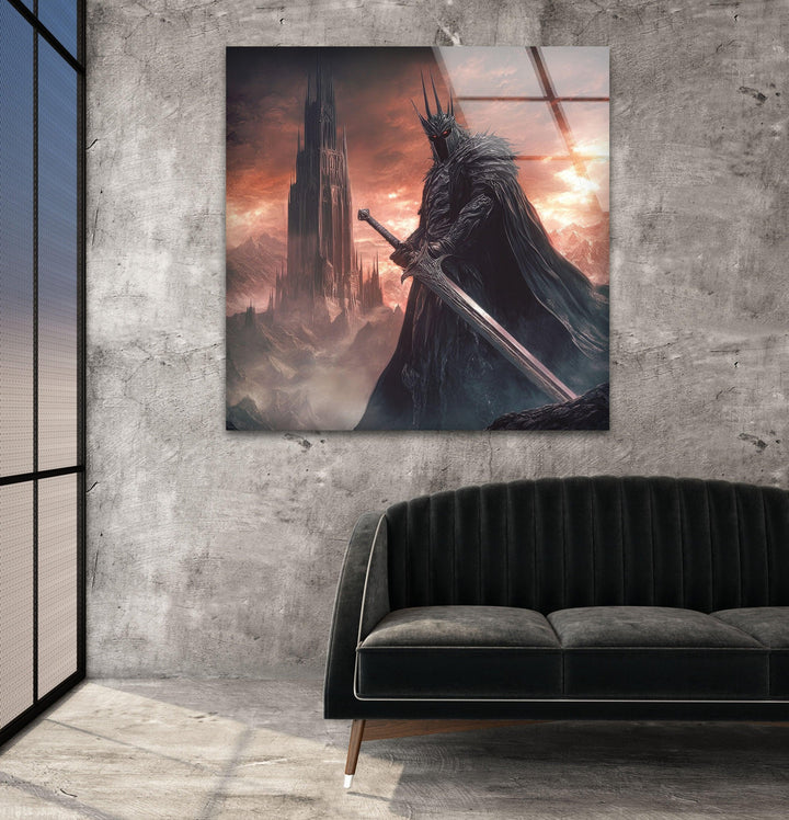 Lord of The Ring Sauron Glass Wall Art custom glass pictures, glass art prints
