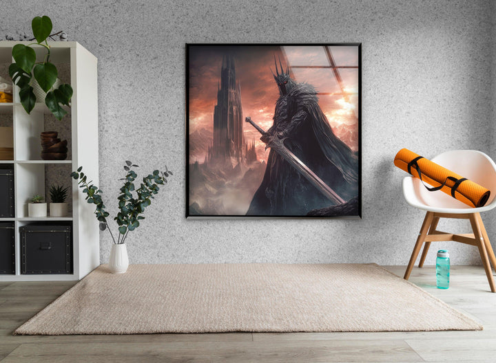 Lord of The Ring Sauron Glass Wall Art photo print on glass, prints on glass wall art
