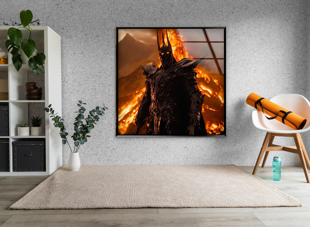 Lord Sauron Lord of The Ring Glass Wall Art glass wall decor, glass wall art decor
