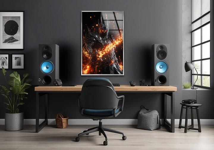 Lord of The Ring Lord Sauron Glass Wall Art custom glass pictures, glass art prints
