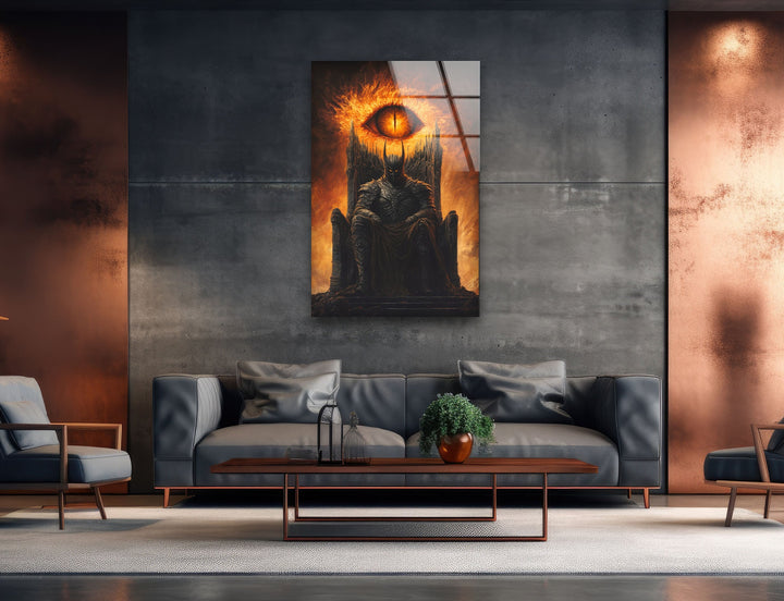 Lord of The Ring Eye of Sauron Glass Wall Art custom glass pictures, glass art prints
