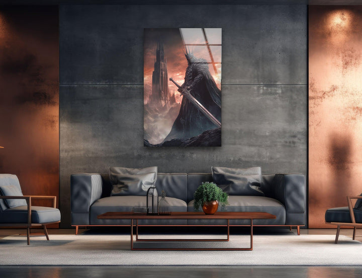 Lord of The Ring Sauron Glass Wall Art picture on glass wall art, photos printed on glass
