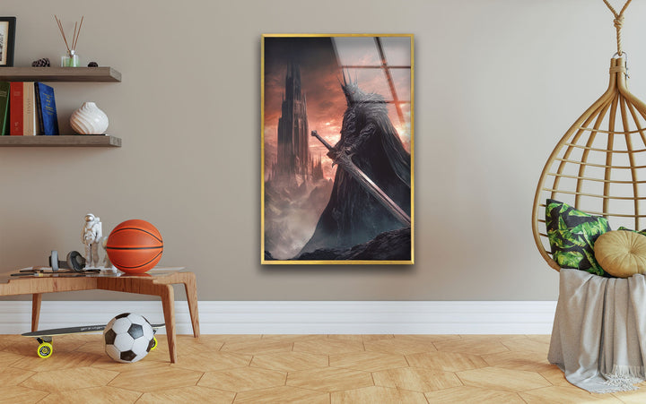Lord of The Ring Sauron Glass Wall Art print picture on glass, Tempered Glass Wall Art
