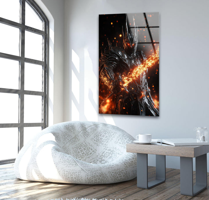 Lord of The Ring Lord Sauron Glass Wall Art picture on glass wall art, photos printed on glass

