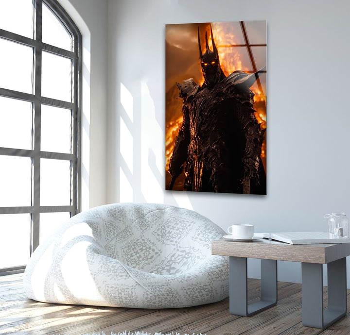 Lord Sauron Lord of The Ring Glass Wall Art picture on glass wall art, photos printed on glass
