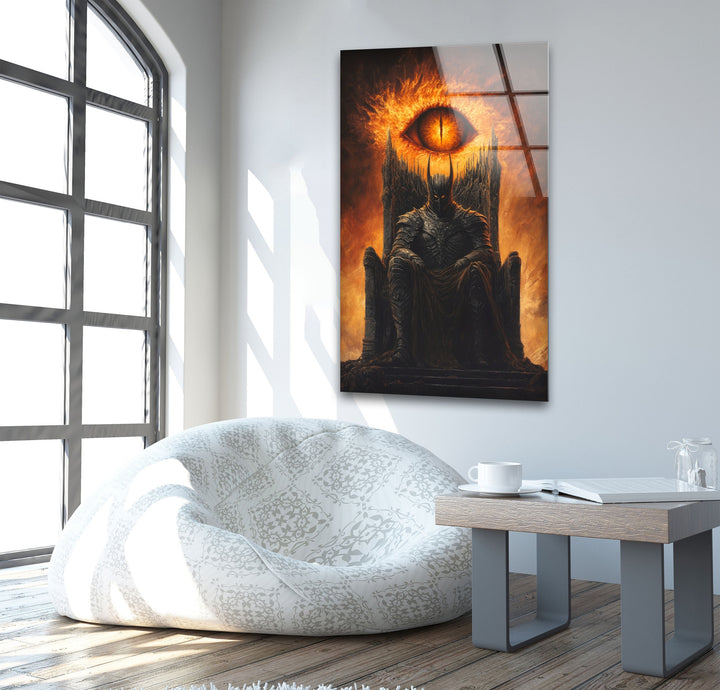 Lord of The Ring Eye of Sauron Glass Wall Art custom glass photo prints, large glass prints
