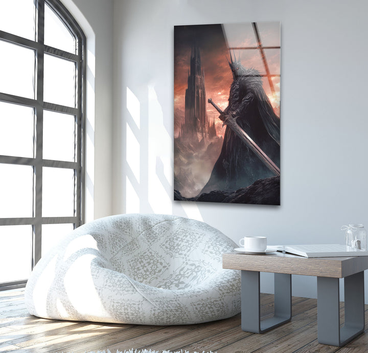 Lord of The Ring Sauron Glass Wall Art glass wall decor, glass wall art decor
