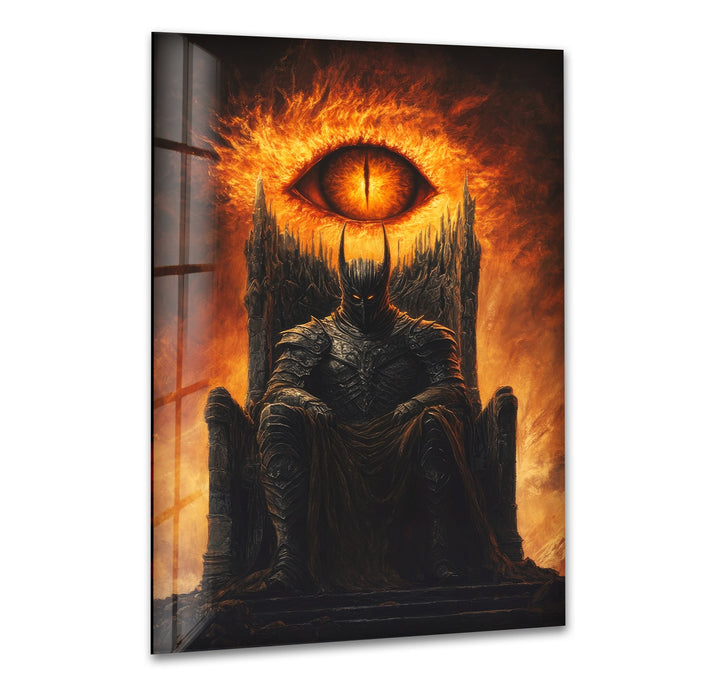 Lord of The Ring Eye of Sauron Glass Wall Art glass art painting, glass art for the Wall
