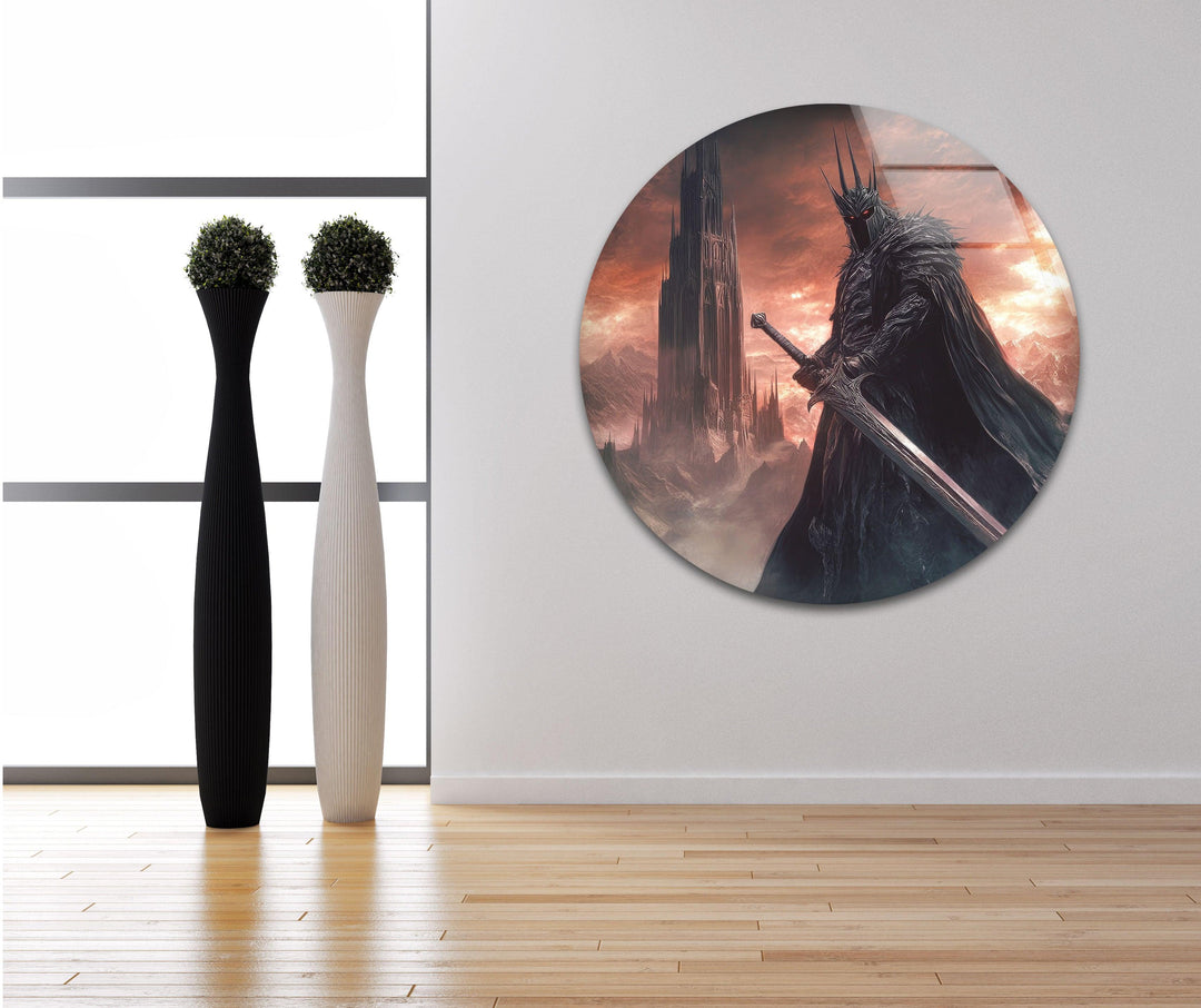 Lord of The Ring Sauron Glass Wall Art stained glass wall art, stained glass wall decor
