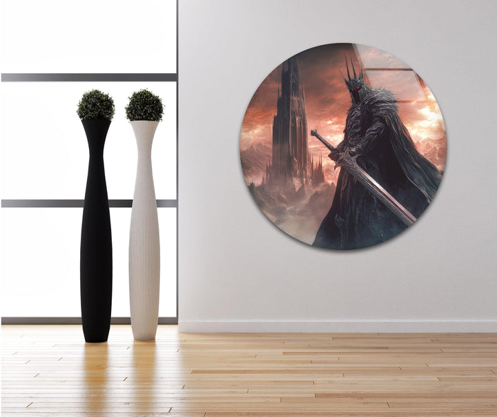 Lord of The Ring Sauron Glass Wall Art stained glass wall art, stained glass wall decor
