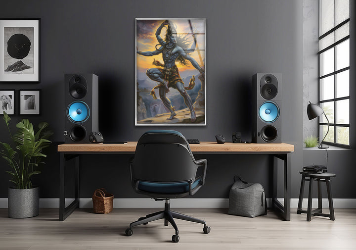 Lord Shiva Art Glass Wall Art Glass Printing Wall Art, Print photos on glass

