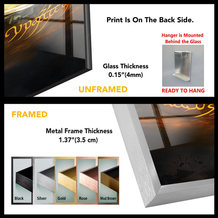 Lord of the Rings Tempered Glass Wall Art - MyPhotoStation