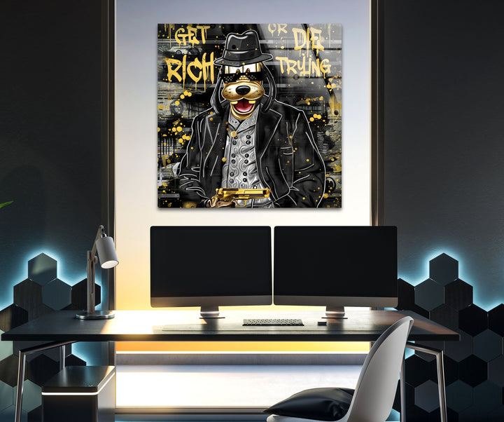Lucky Gangster Glass Wall Art glass pictures for Wall, glass prints wall art
