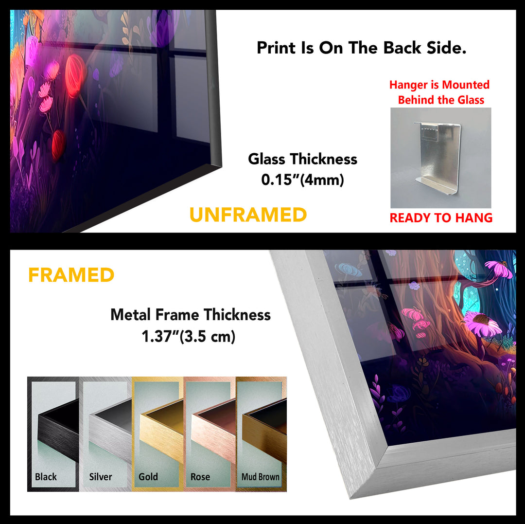 Enchanted Forest Wall Art – Mystical Glow in Fantasy Glass Print