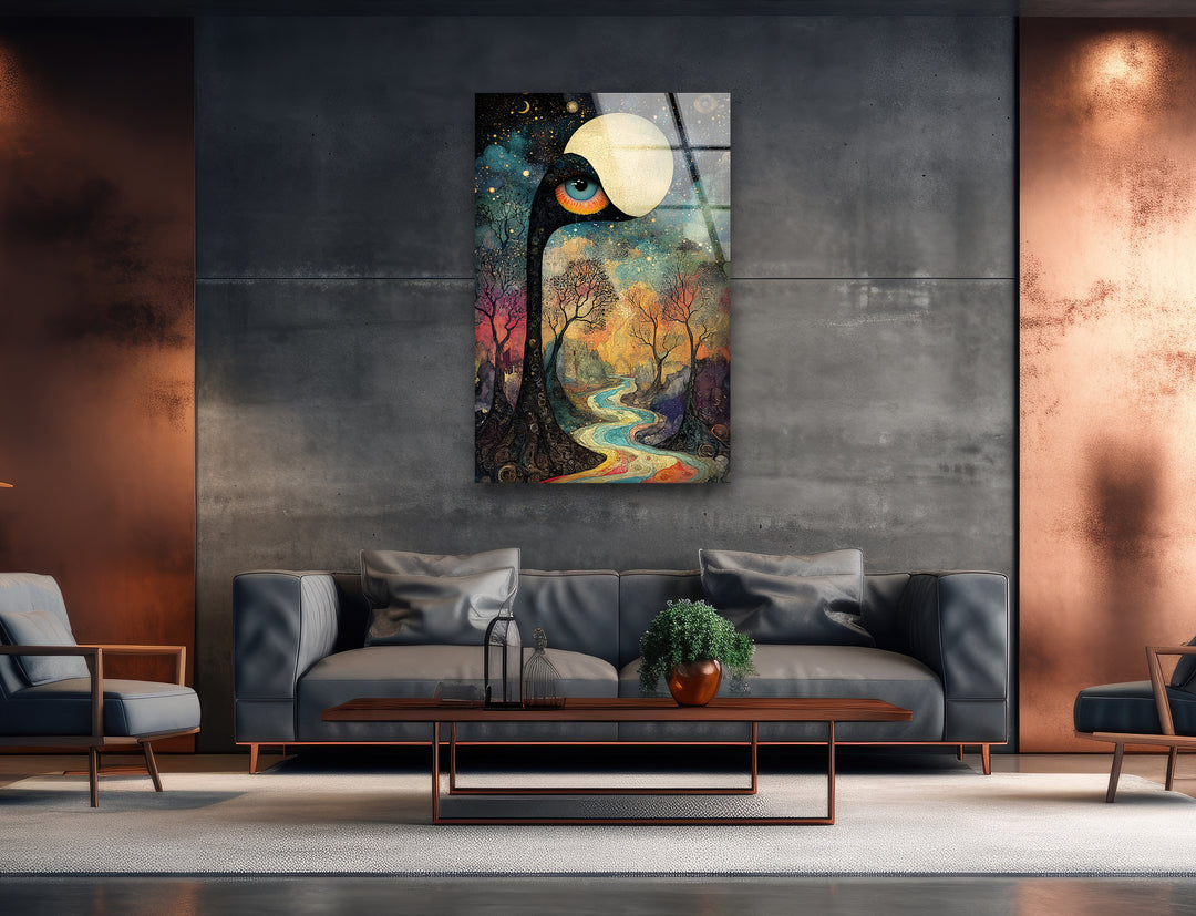 Surreal cool art combining dreamy landscapes and unexpected visual elements

