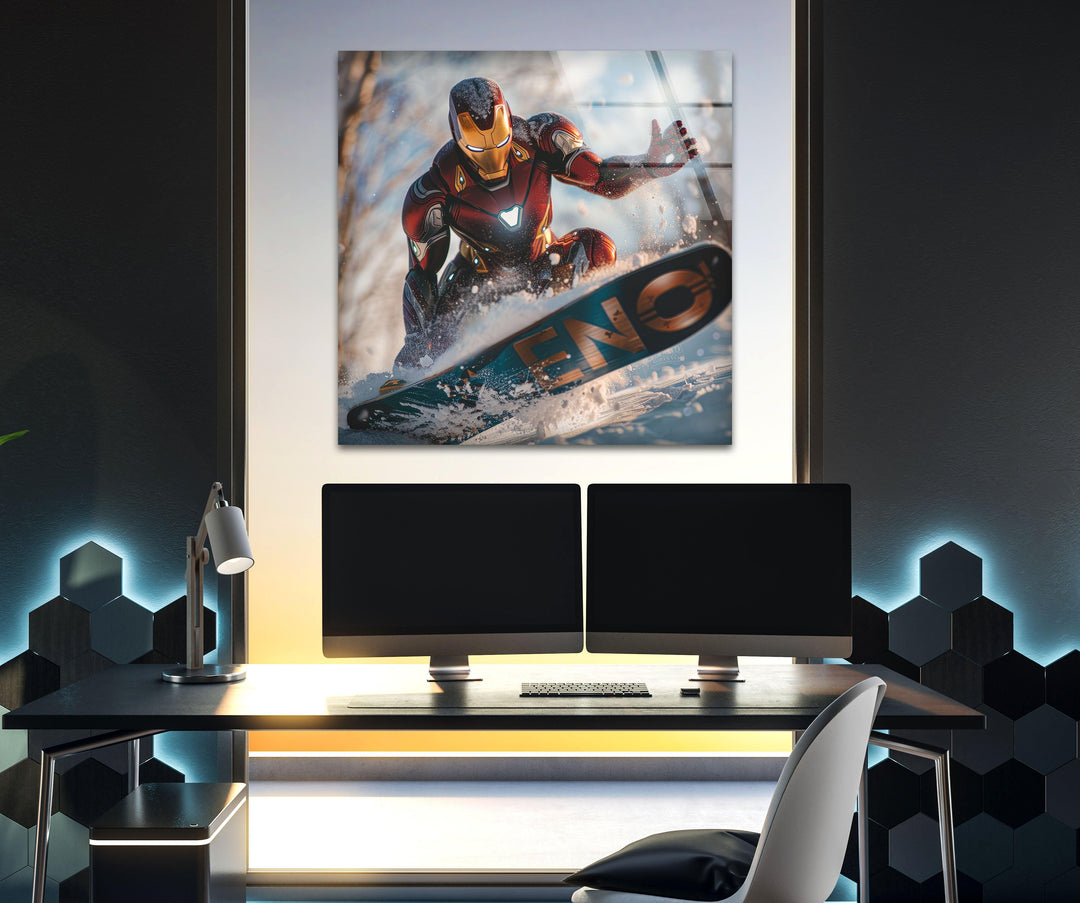 Marvel Iron Man Glass Art