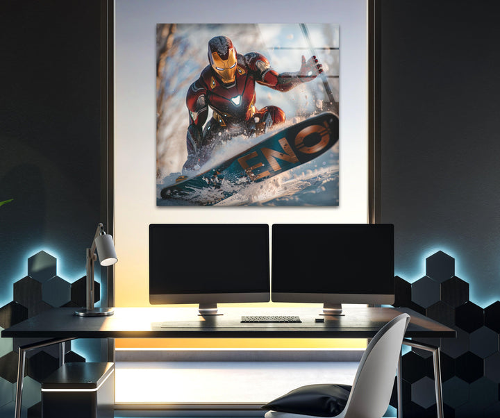 Marvel Iron Man Glass Art