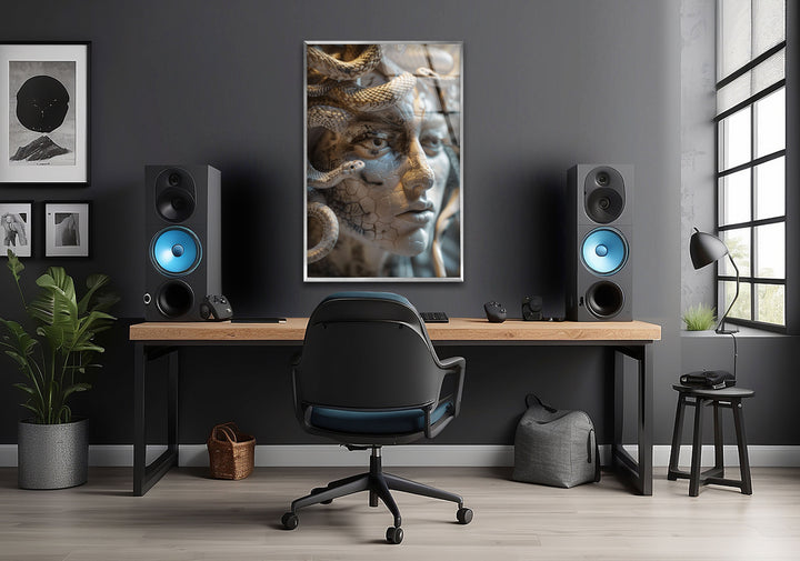 Medusa Stunning Glass Wall Art for Home Decor