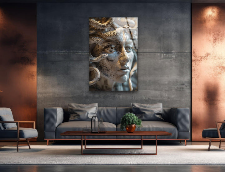 Greek Mythology Medusa Glass Print Wall Art Pieces