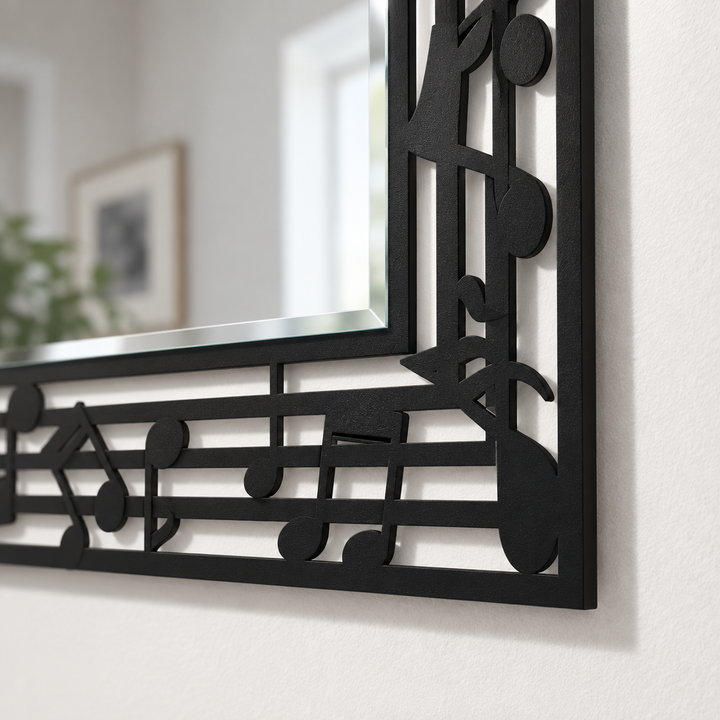 Décoration ronde à motif grec Miroir Mural–Décoration murale miroir classique moderne