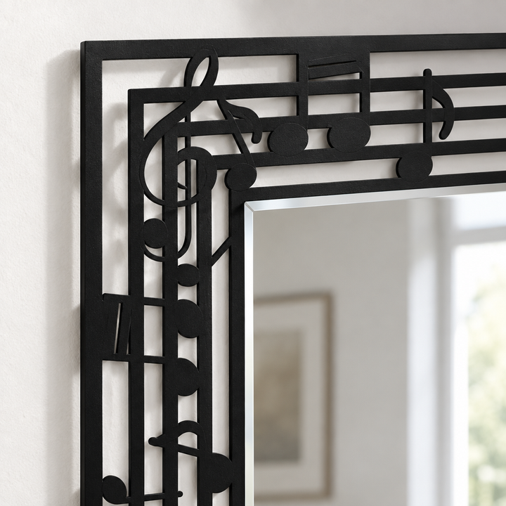 Décoration ronde à motif grec Miroir Mural–Décoration murale miroir classique moderne