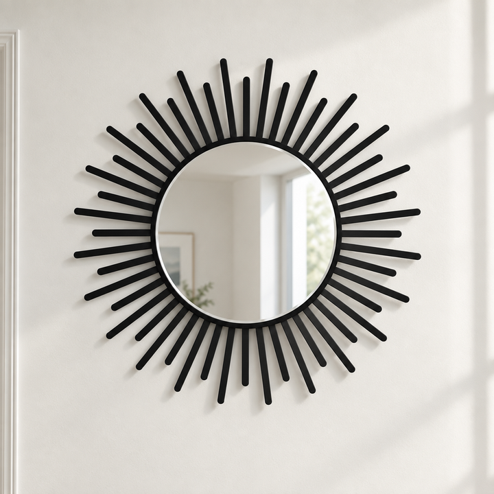 Décoration ronde à motif grec Miroir Mural–Décoration murale miroir classique moderne