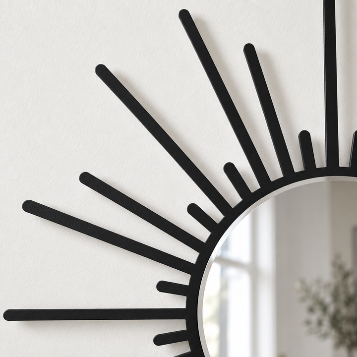 Llave griega redonda decorativa Espejo De Pared – Decoración de pared con espejo clásico moderno