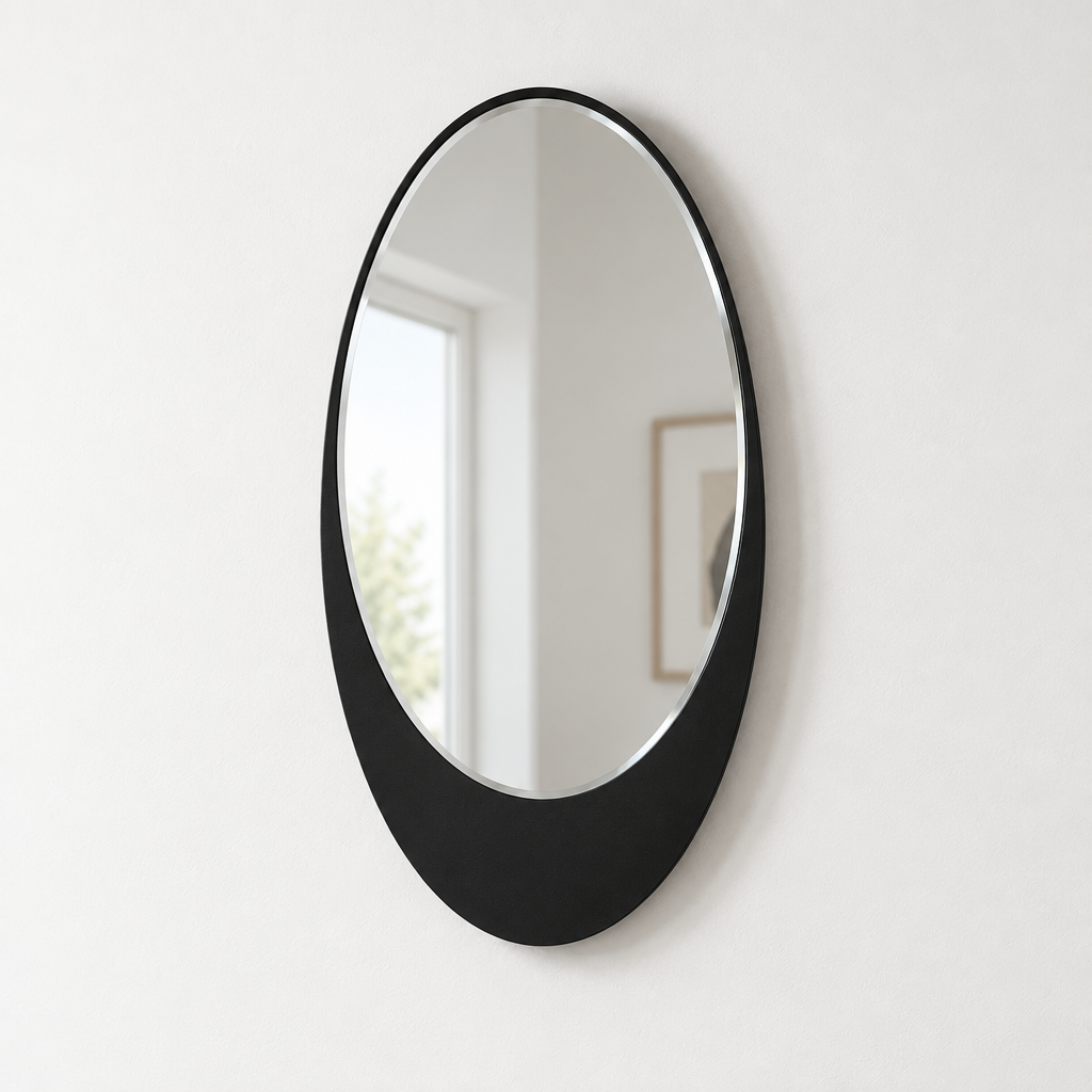 Llave griega redonda decorativa Espejo De Pared – Decoración de pared con espejo clásico moderno