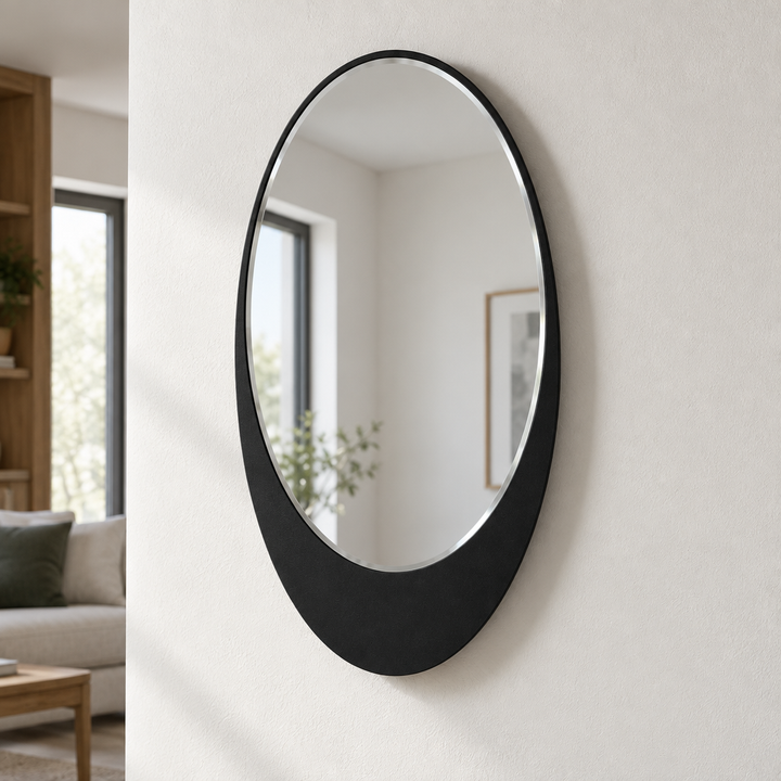 Llave griega redonda decorativa Espejo De Pared – Decoración de pared con espejo clásico moderno