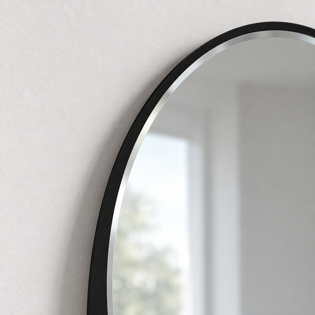 Llave griega redonda decorativa Espejo De Pared – Decoración de pared con espejo clásico moderno