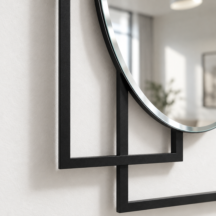 Interlock Geometry Oval Wall Mirror – Modern Art Lines