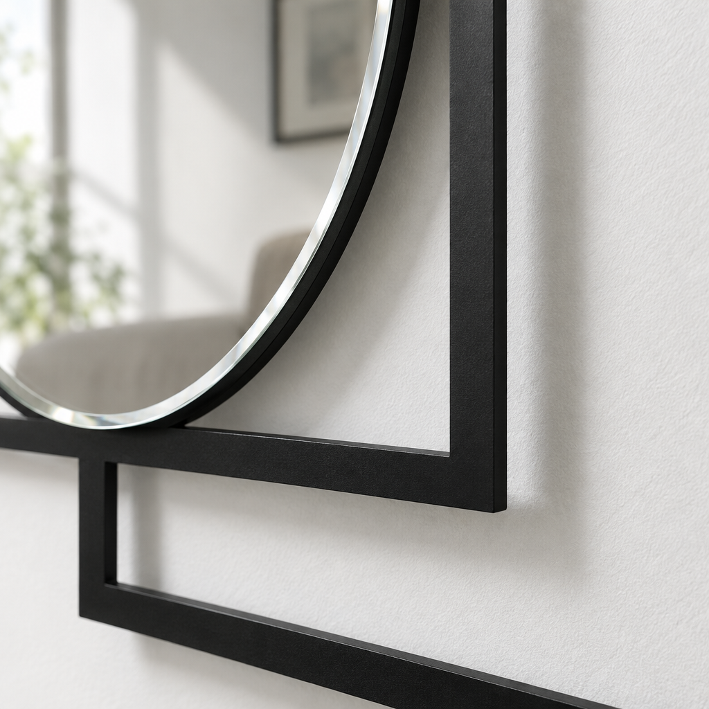 Framed Overlap Oval Wall Mirror – Bold Modern Geometry