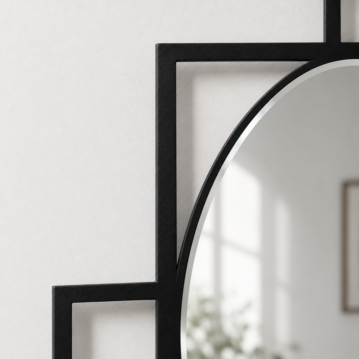 Framed Overlap Oval Wall Mirror – Bold Modern Geometry