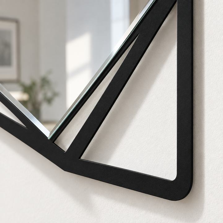 Capas cuadradas rotadas – Metal geométrico Espejo De Pared