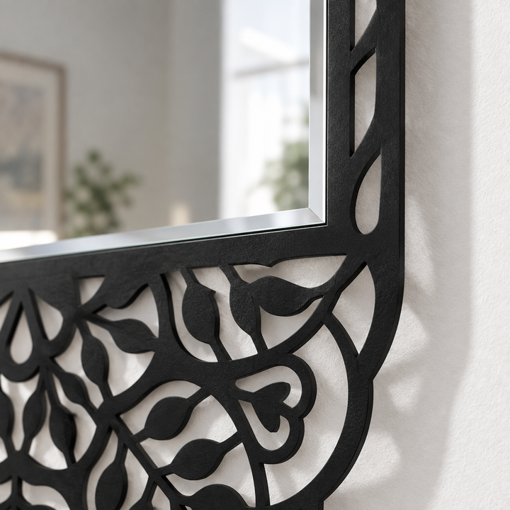 Décoration ronde à motif grec Miroir Mural–Décoration murale miroir classique moderne