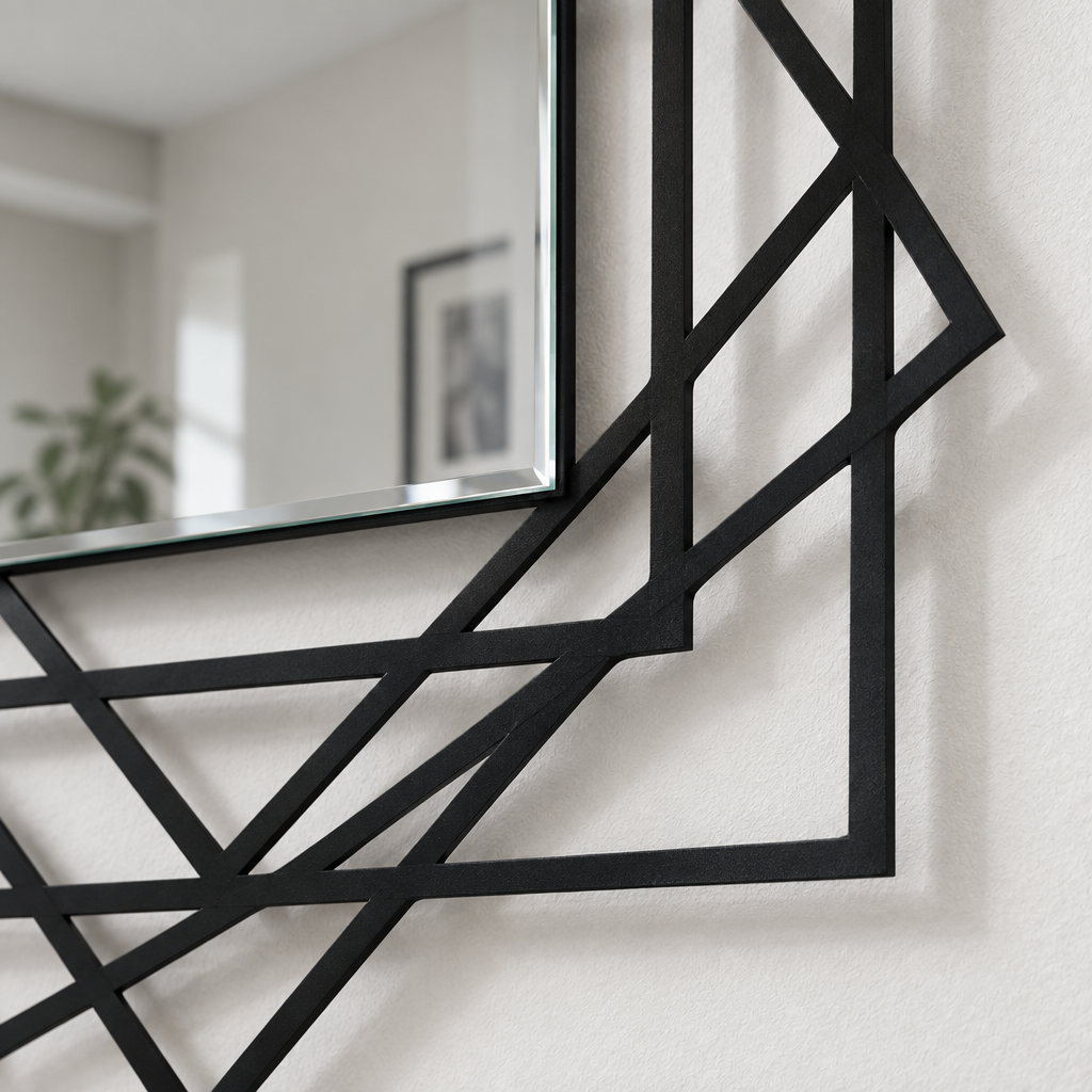 Décoration ronde à motif grec Miroir Mural–Décoration murale miroir classique moderne
