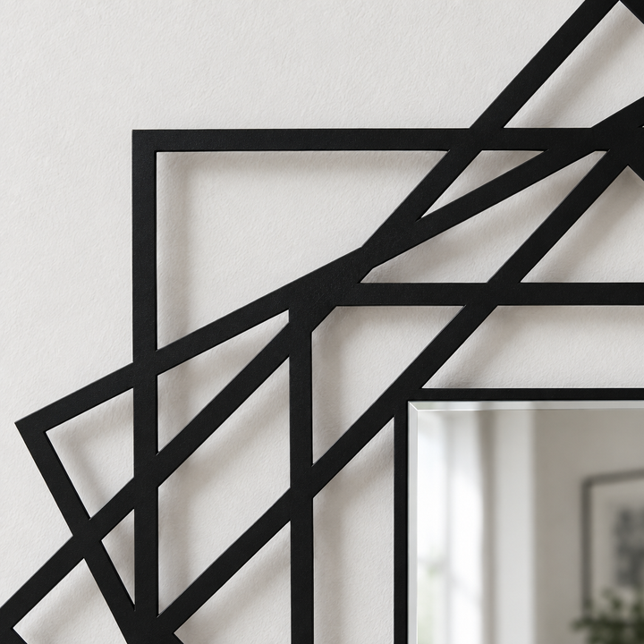 Décoration ronde à motif grec Miroir Mural–Décoration murale miroir classique moderne
