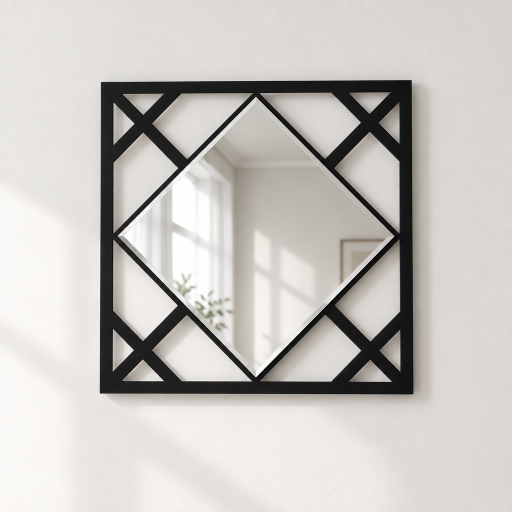 Diamond Lines – Modern Geometric Wall Mirror