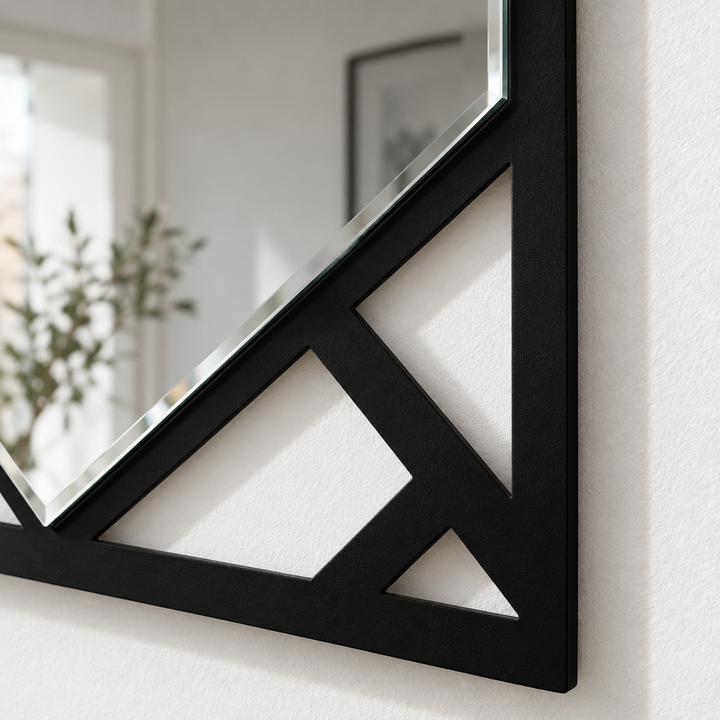 Diamond Lines – Modern Geometric Wall Mirror