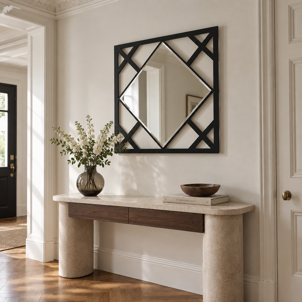 Diamond Lines – Modern Geometric Wall Mirror