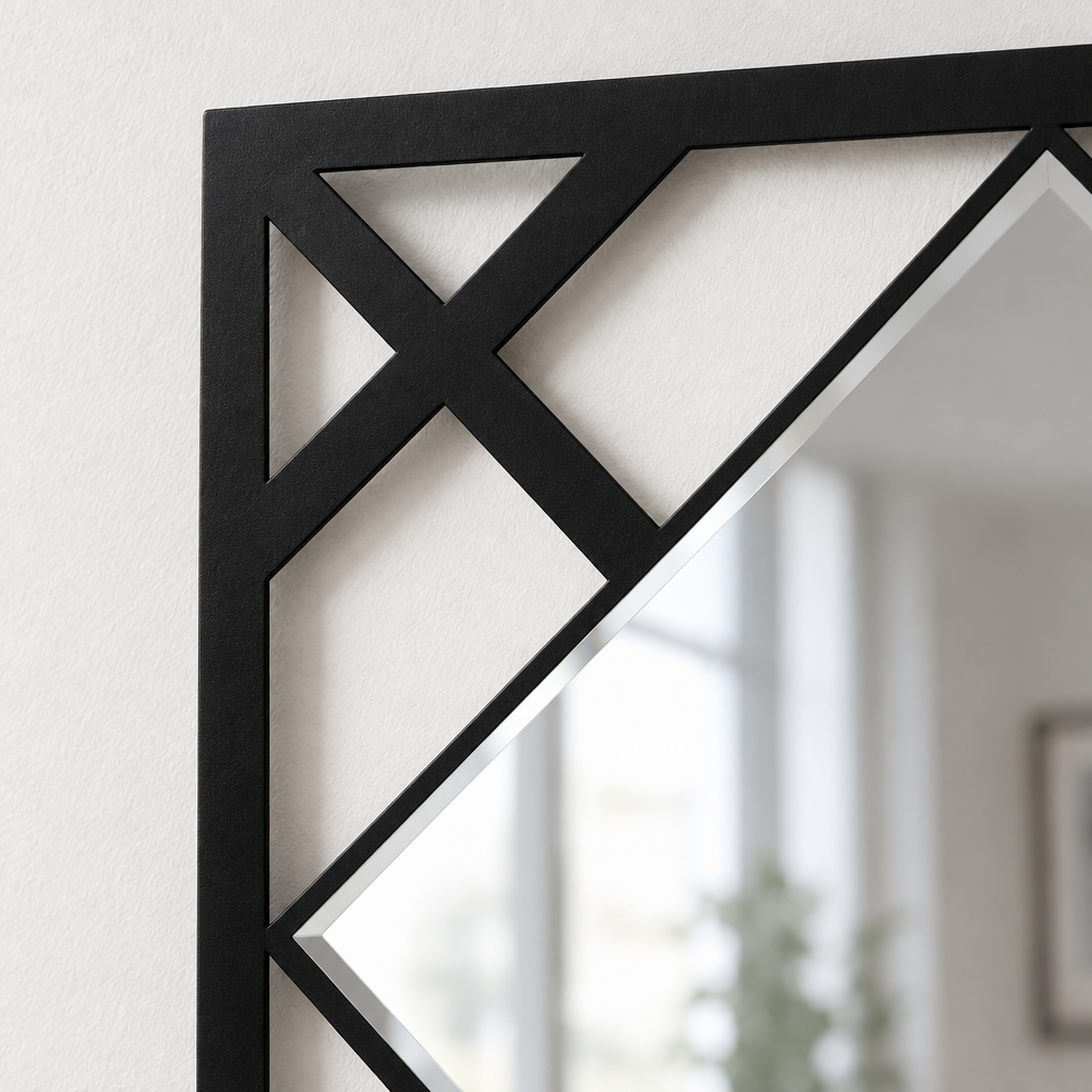 Diamond Lines – Modern Geometric Wall Mirror