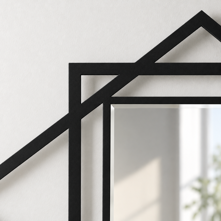 Armonía de Diamante – Cuadrado Geométrico Espejo De Pared