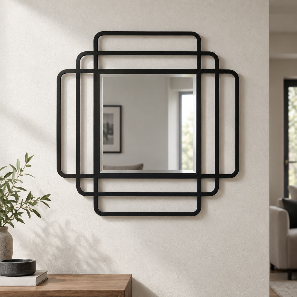 Layered Frames – Rounded Square Modern Wall Mirror