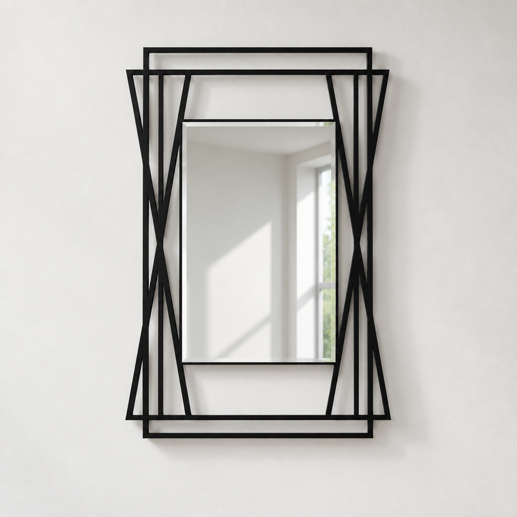 Décoration ronde à motif grec Miroir Mural–Décoration murale miroir classique moderne